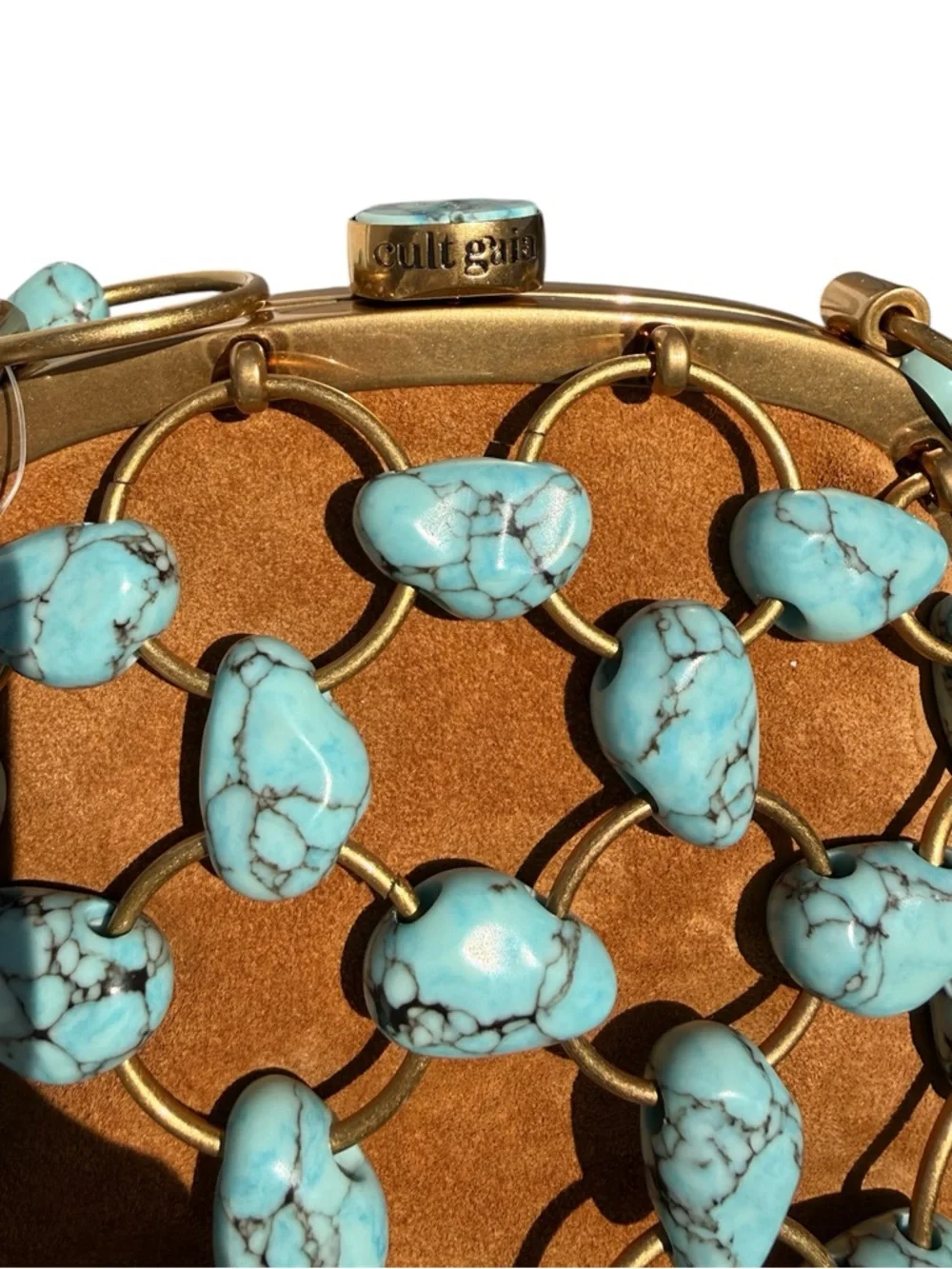 Price Firm - CULT GAIA  Brielle Suede & Stone Wristlet